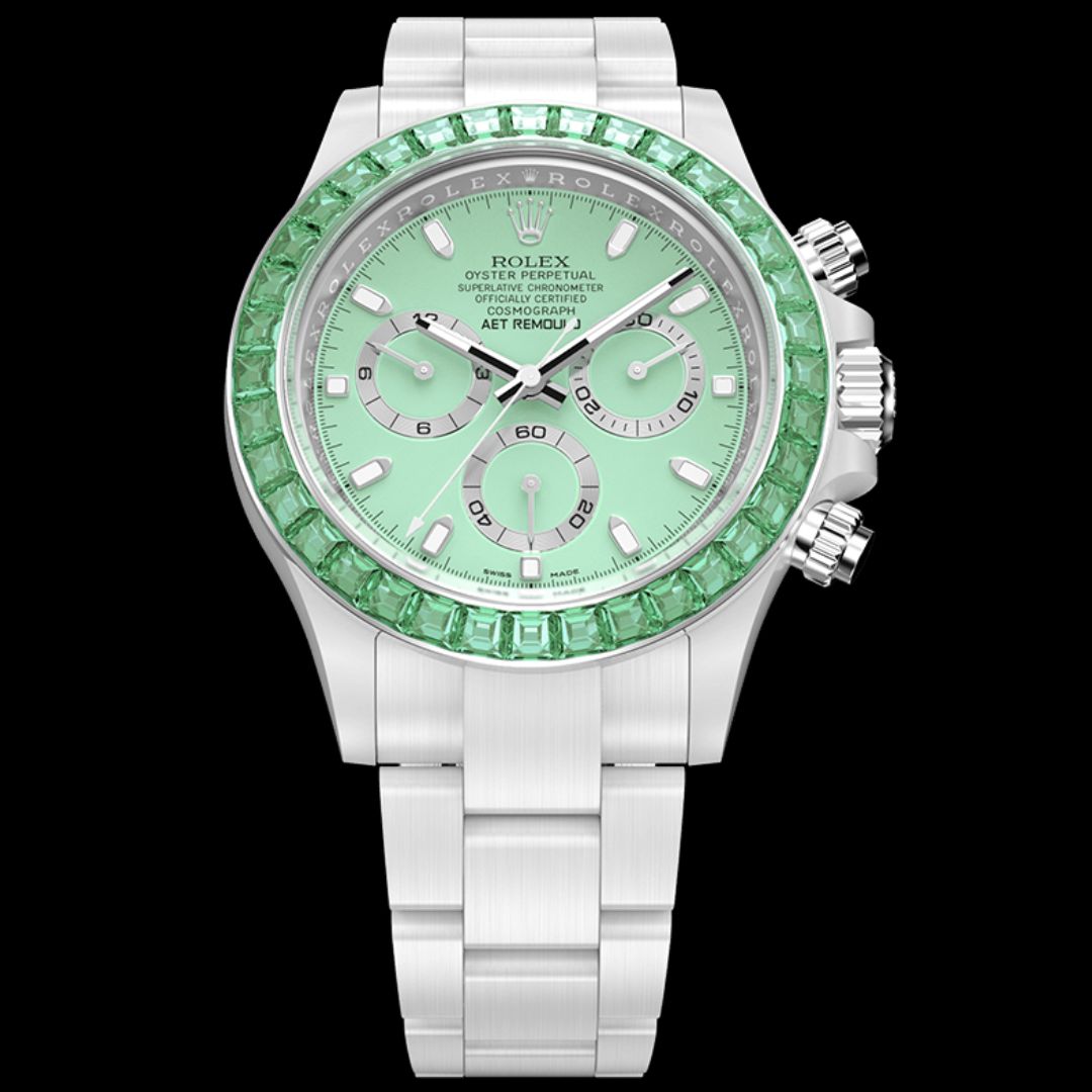 AET REMOULD Rolex Daytona "GREEN GEMSTONE CERAMIC" (Retail: US$82,800)