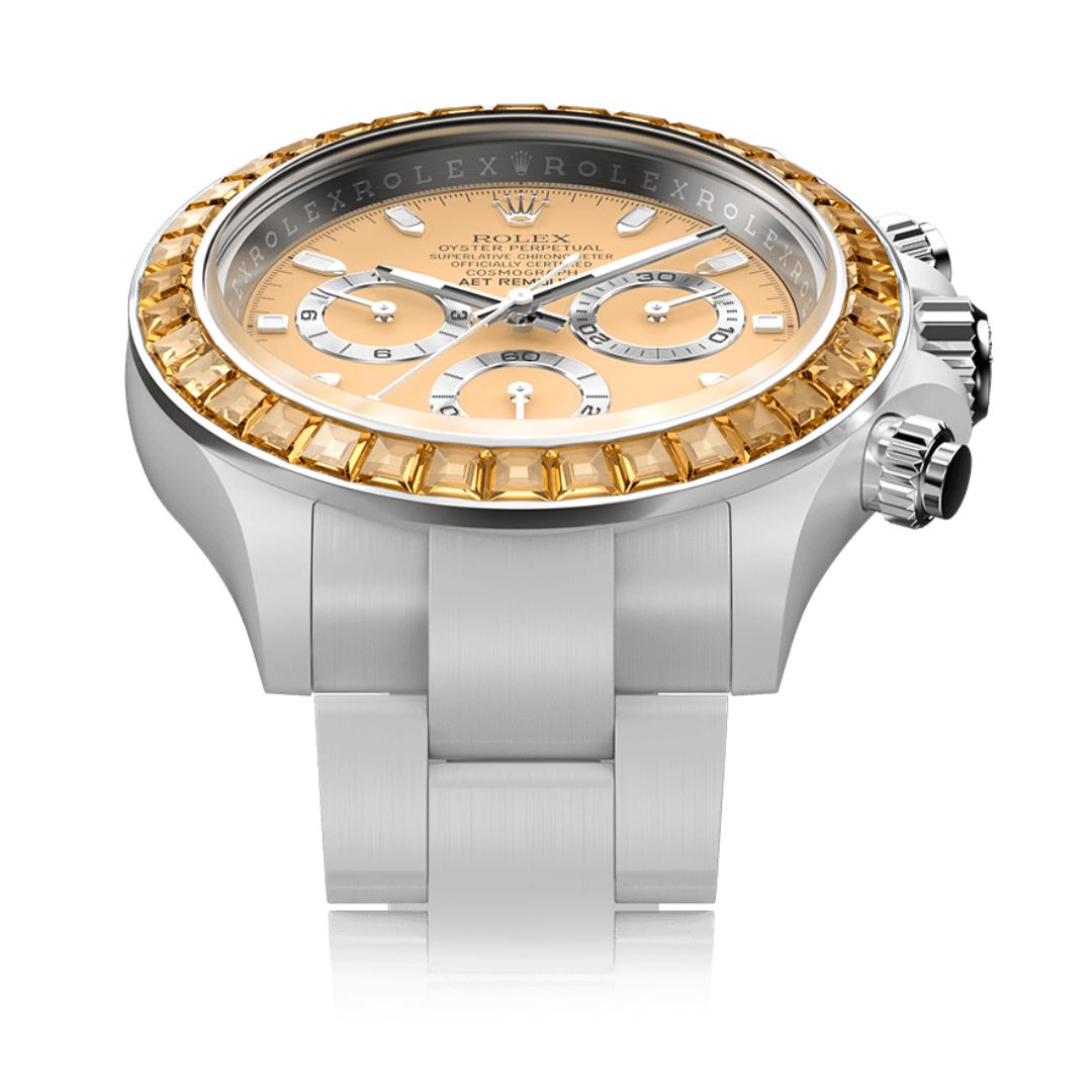 AET REMOULD Rolex Daytona ORANGE GEMSTONE CERAMIC | WORLDTIMER