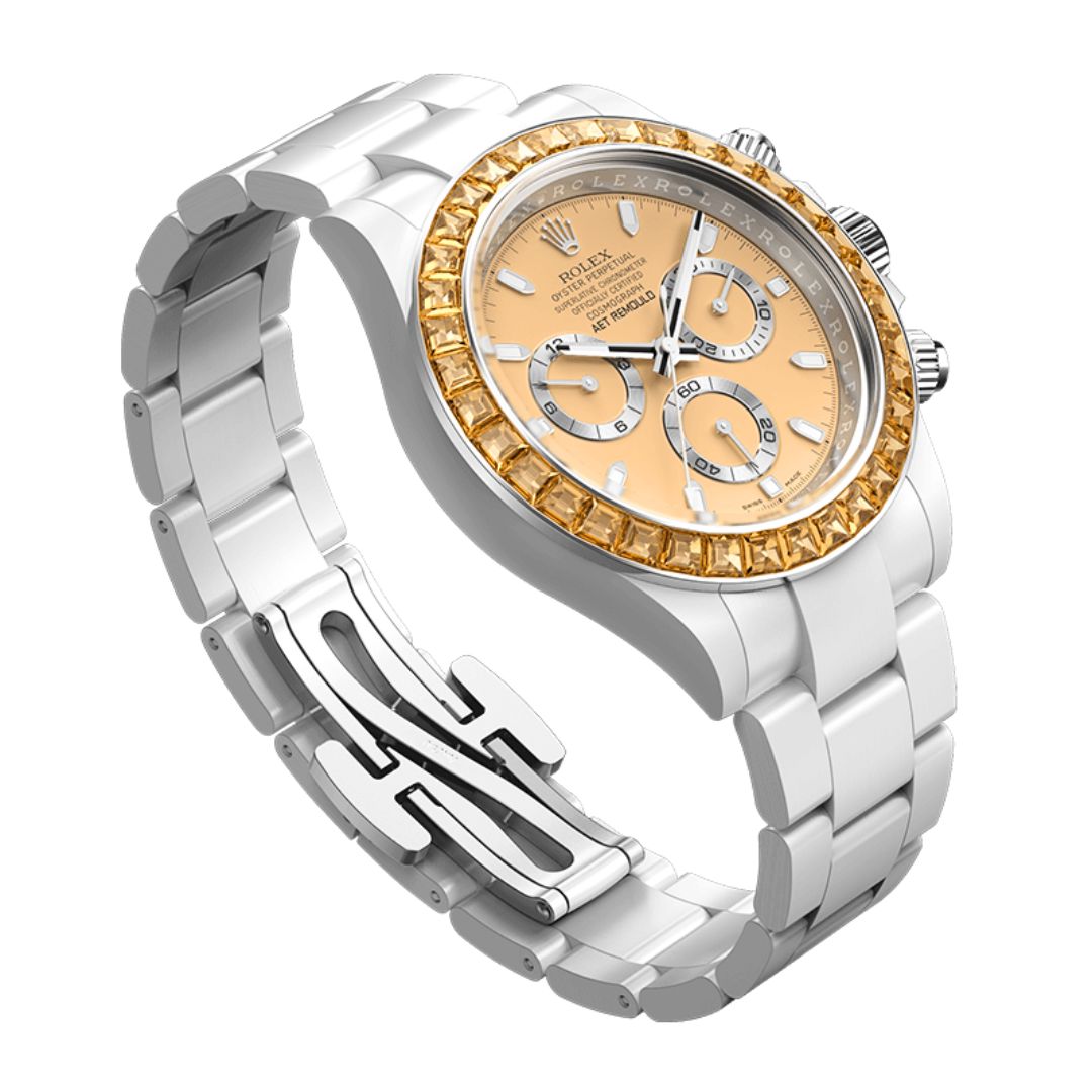AET REMOULD Rolex Daytona ORANGE GEMSTONE CERAMIC | WORLDTIMER