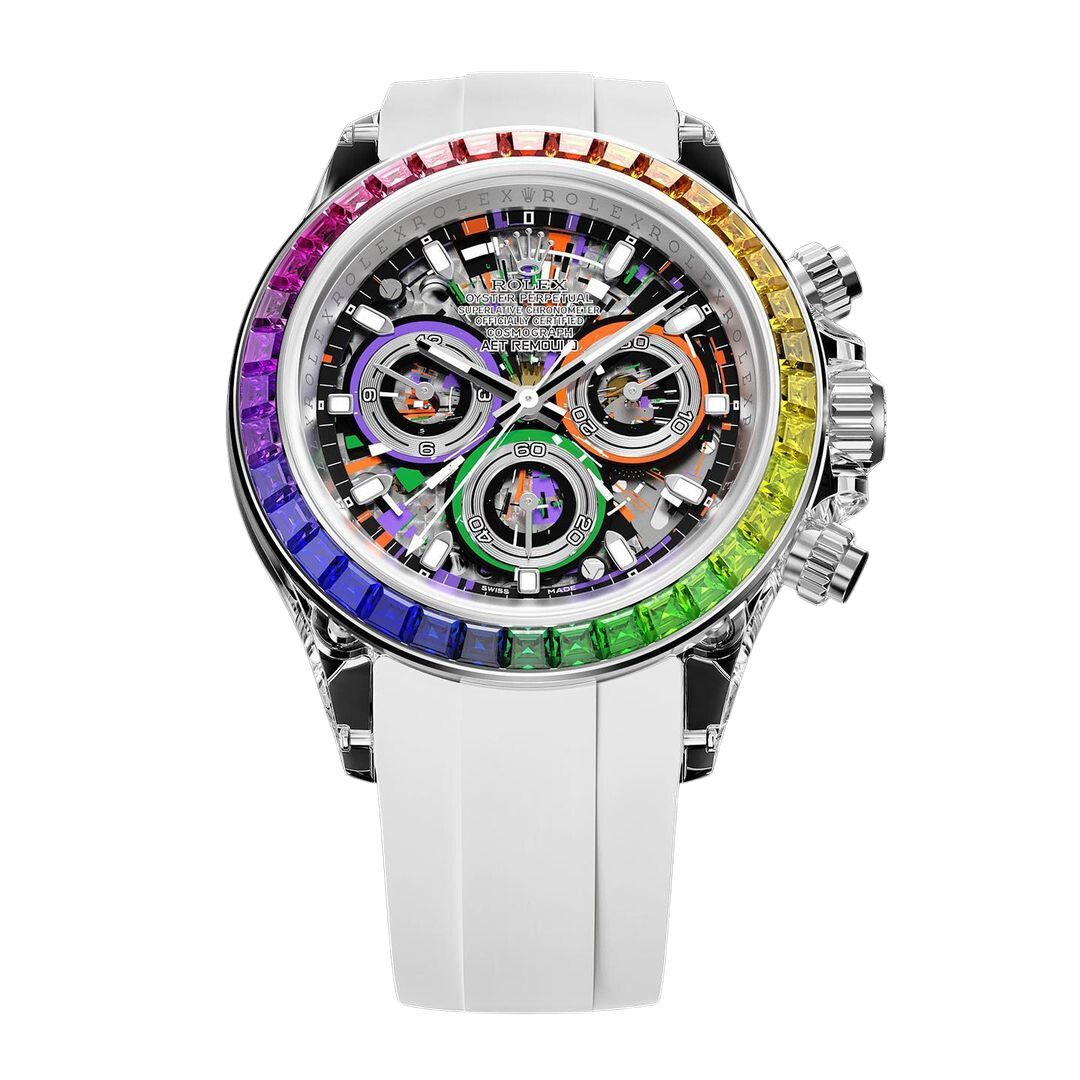 AET REMOULD Rolex Daytona Rainbow Sapphire Watch "AFTER-RAIN" (Retail: US$112,900)