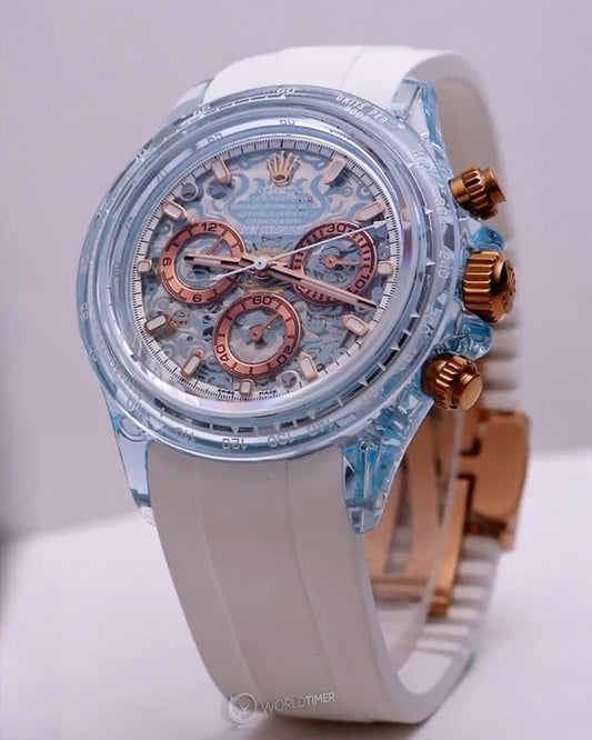 Colorful Rolex Daytona LOONG: The Art of AET REMOULD 勞力士 地通拿 藍寶石的色彩重塑 | WORLDTIMER