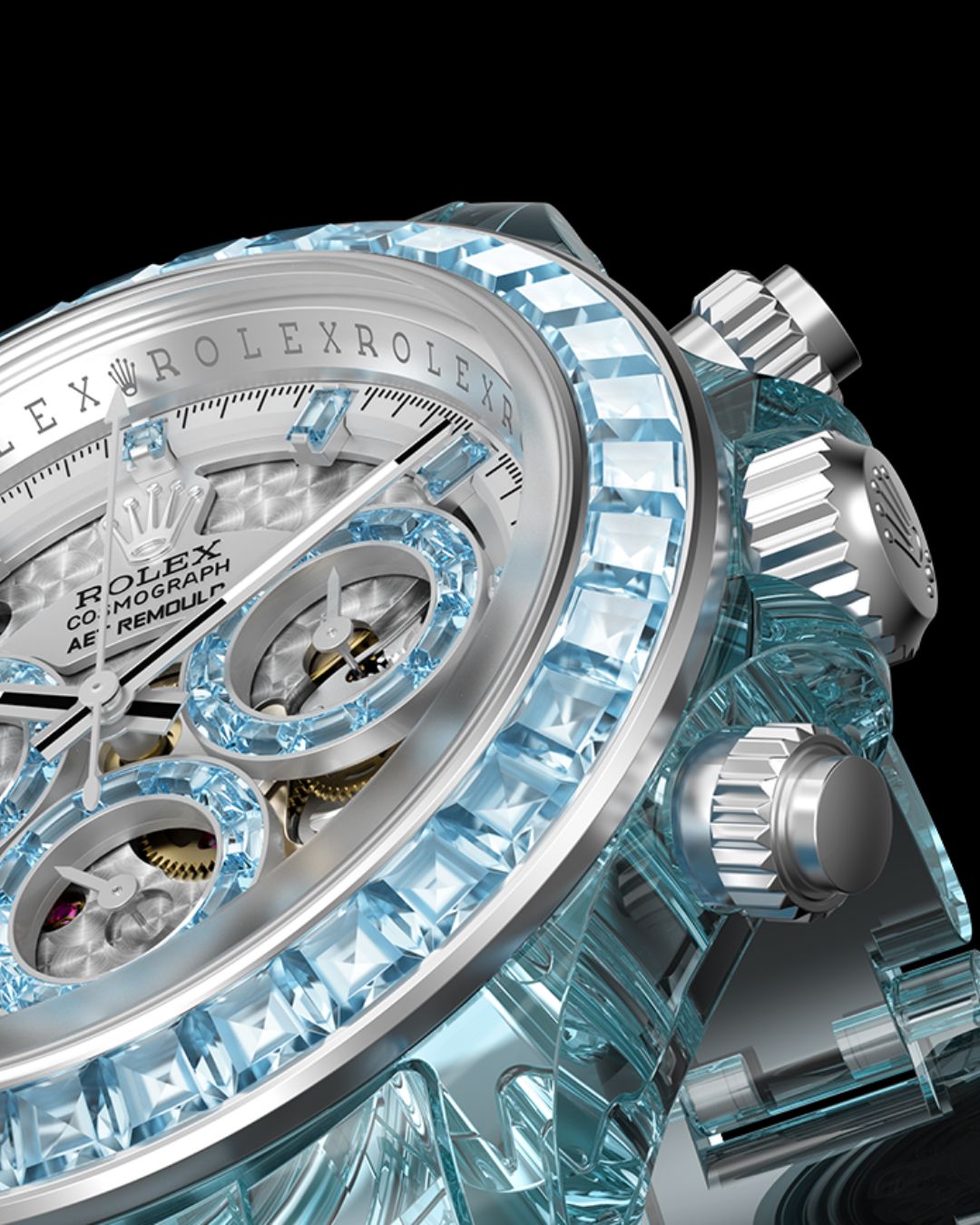 AET REMOULD Rolex Daytona Sapphire AZURE ELEGANCE 藍寶石勞力士 水晶地通拿 | WORLDTIMER