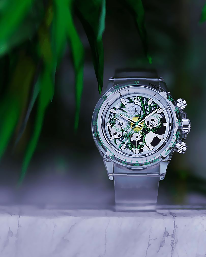 AET REMOULD Rolex Sapphire Daytona PANDA DIAL "CHINA EDITION" 中國熊貓水晶勞力士地通拿 | WORLDTIMER