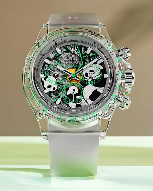 AET REMOULD Rolex Daytona Sapphire PANDA DIAL "CHINA EDITION" 中国熊猫劳力士 水晶壳迪通拿 | WORLDTIMER