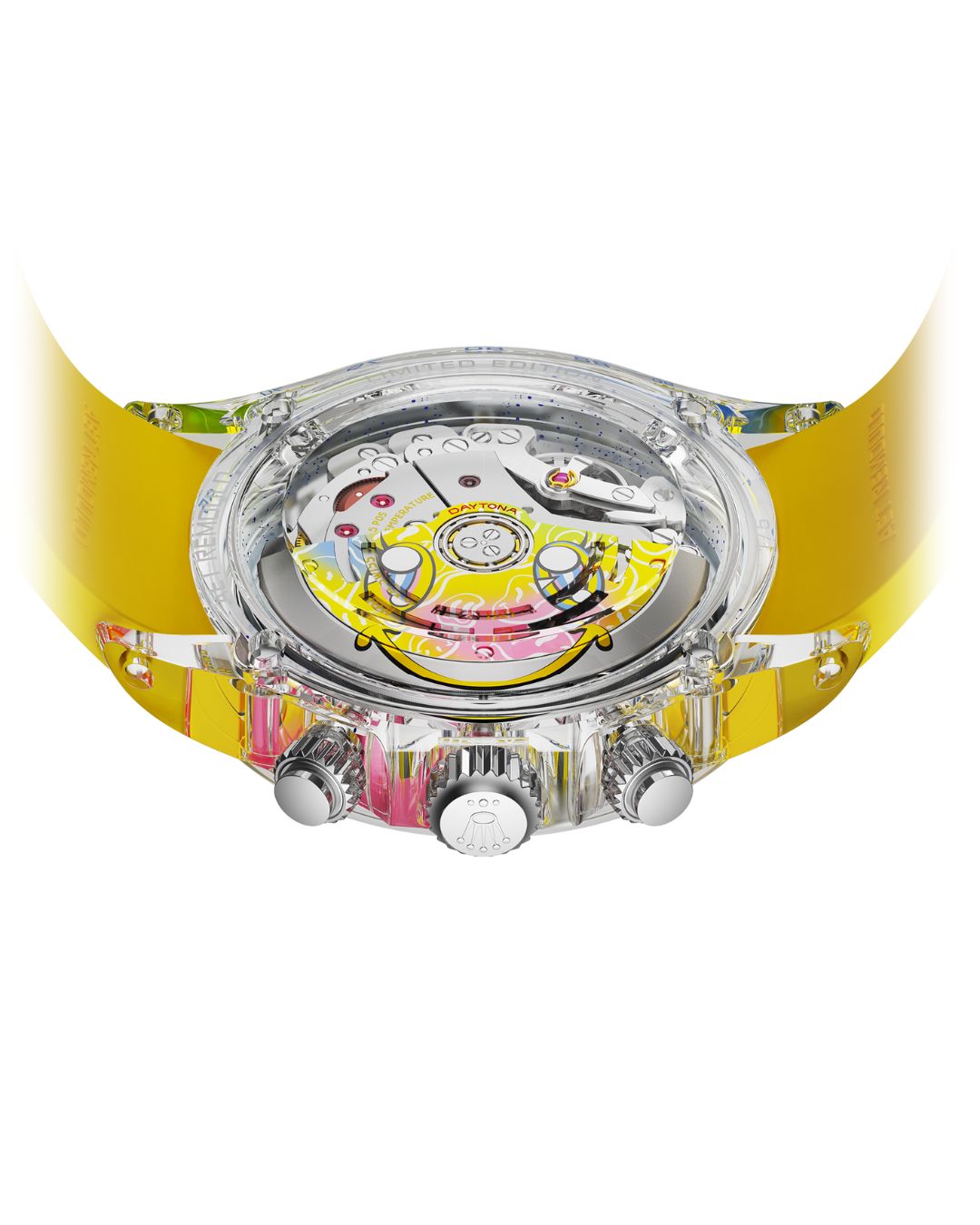 AET REMOULD Sapphire Rolex Daytona SMILE 劳力士 水晶迪通拿 哈哈笑 蓝宝石透明腕表 | WORLDTIMER