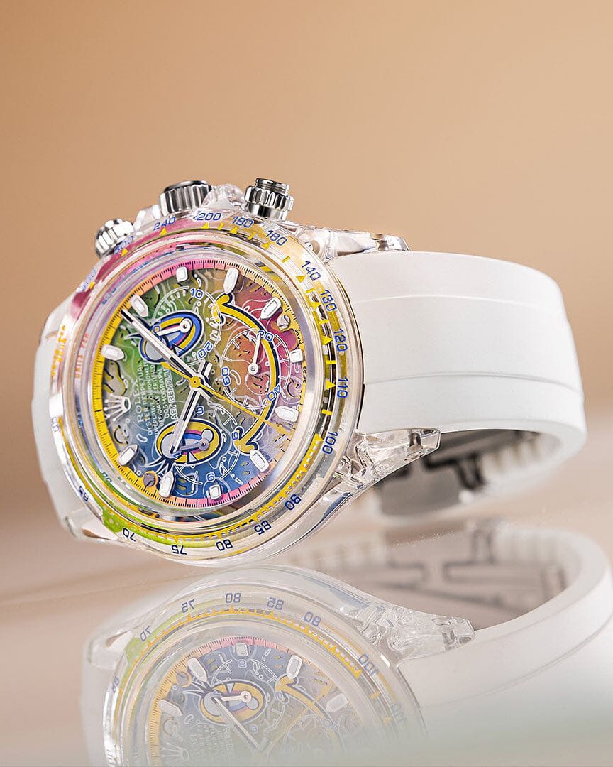 AET REMOULD Rolex Sapphire Daytona SMILE 劳力士 蓝宝石迪通拿 哈哈笑 水晶透明手表 | WORLDTIMER