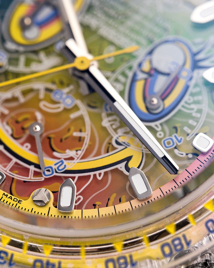 AET REMOULD Rolex Sapphire Daytona SMILE 劳力士 蓝宝石迪通拿 哈哈笑 水晶透明手表 | WORLDTIMER