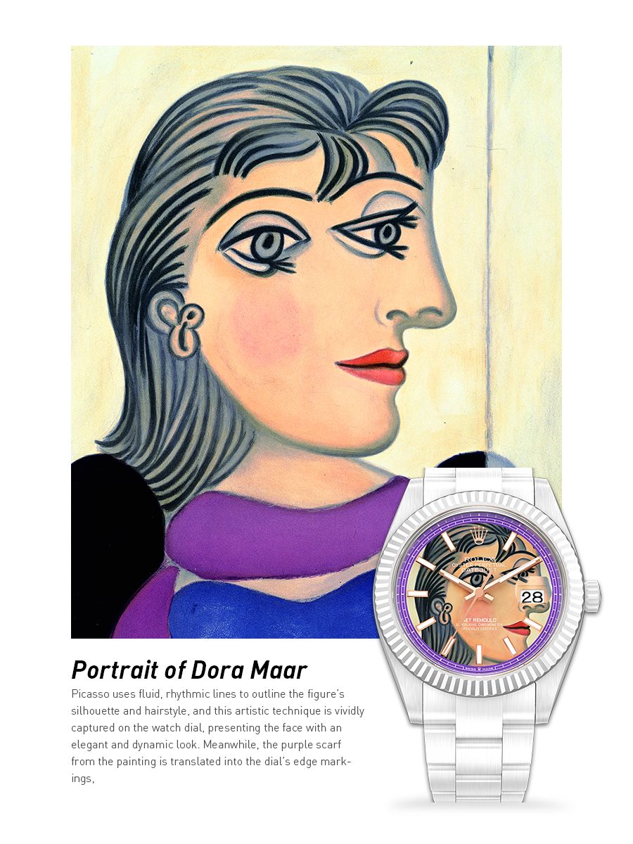 AET REMOULD x PICASSO Rolex Datejust PORTRAIT OF DORA MARA 劳力士 日志型 全陶瓷手表 | WORLDTIMER