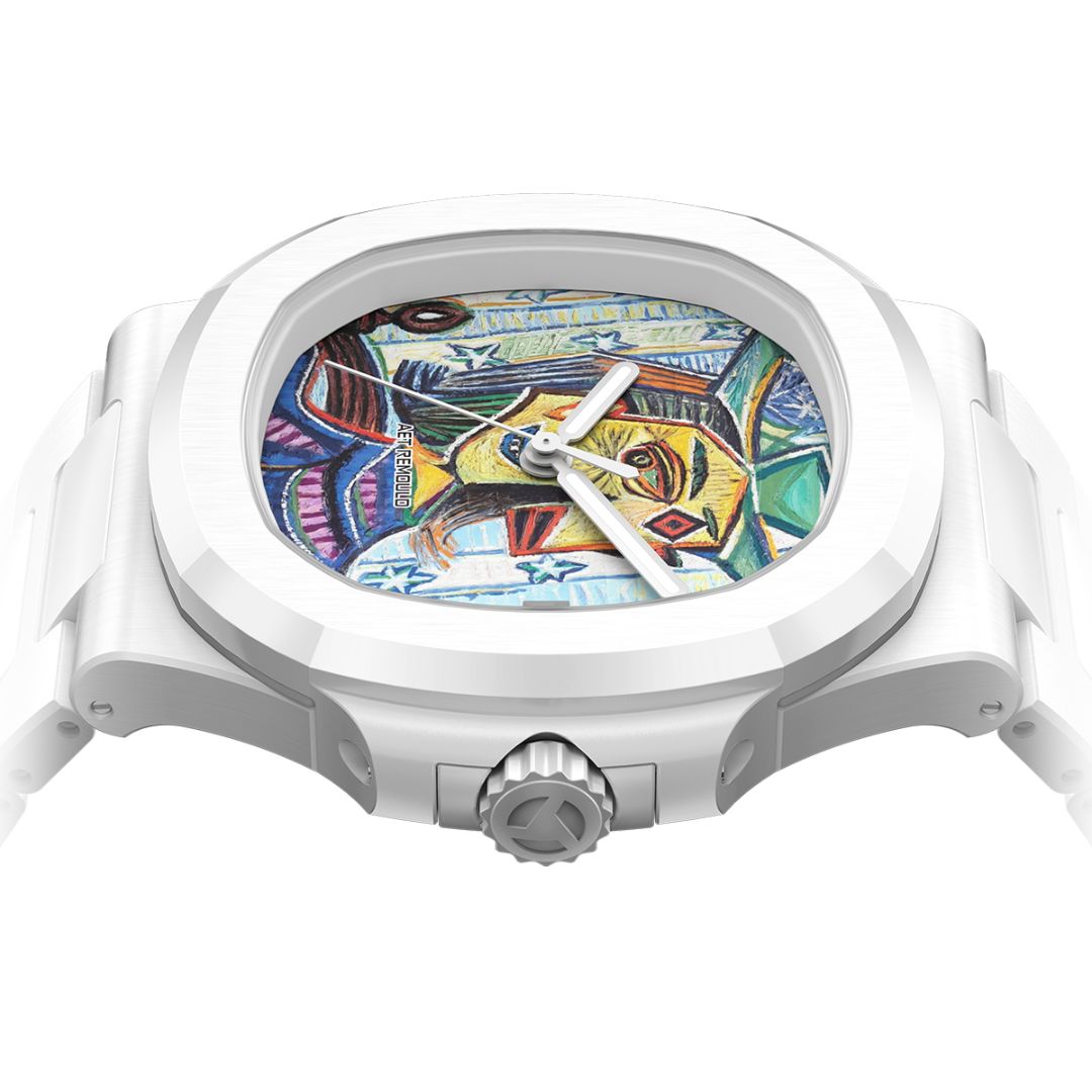 AET Remould x 畢加索 Patek Nautilus 5711 SEATED PORTRAIT OF DORA MAAR 畢加索 百達翡麗 金鷹5711 全陶瓷手錶 | WORLDTIMER 