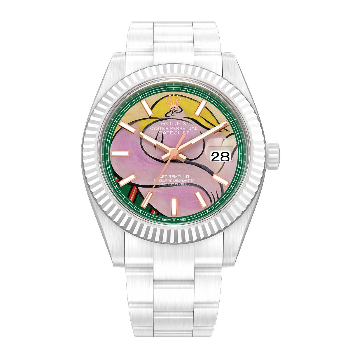 Picasso AET REMOULD Rolex Datejust WOMAN WITH YELLOW HAIR 勞力士 Datejust 畢加索 全陶瓷手錶 | WORLDTIMER