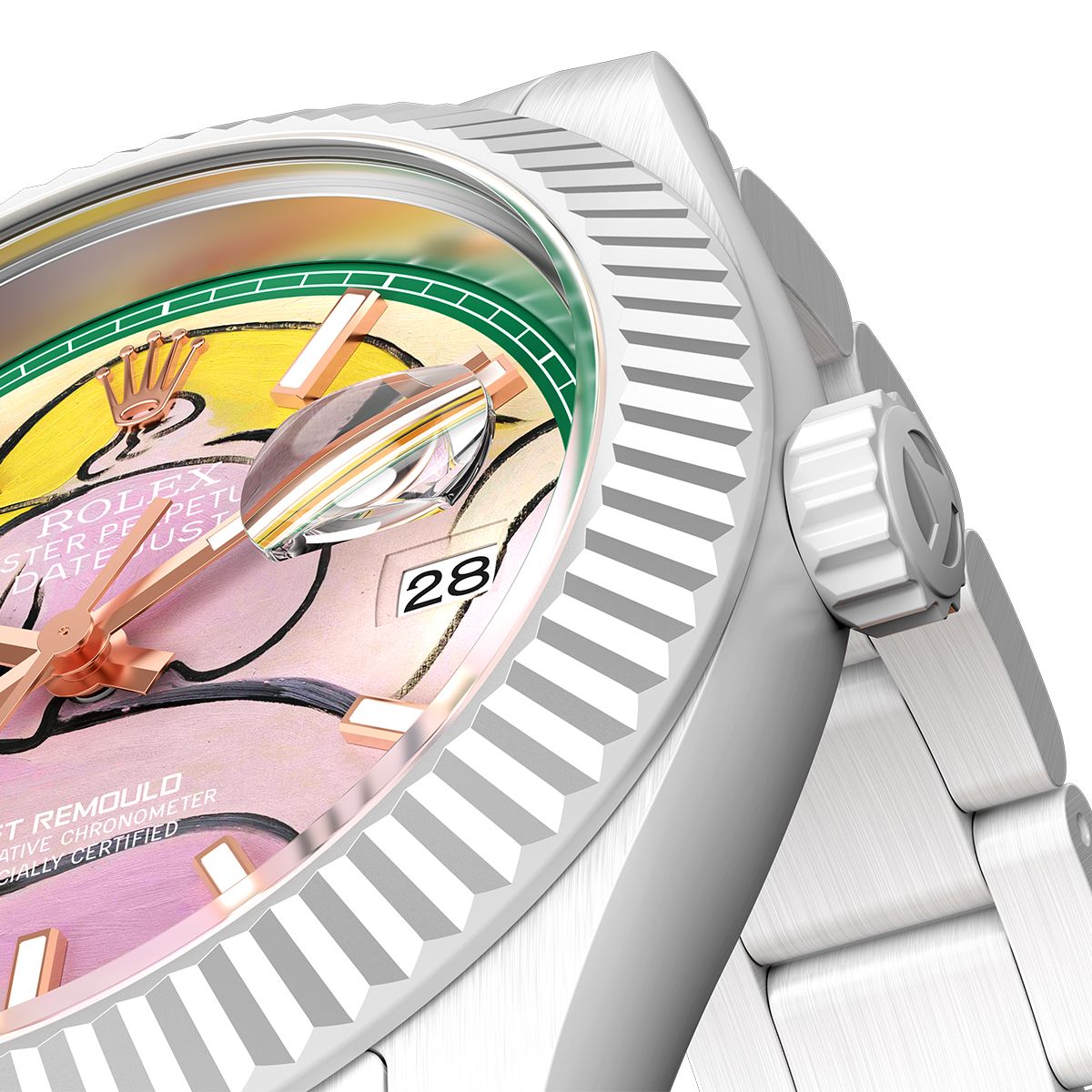 Picasso AET REMOULD Rolex Datejust WOMAN WITH YELLOW HAIR 勞力士 Datejust 畢加索 全陶瓷手錶 | WORLDTIMER