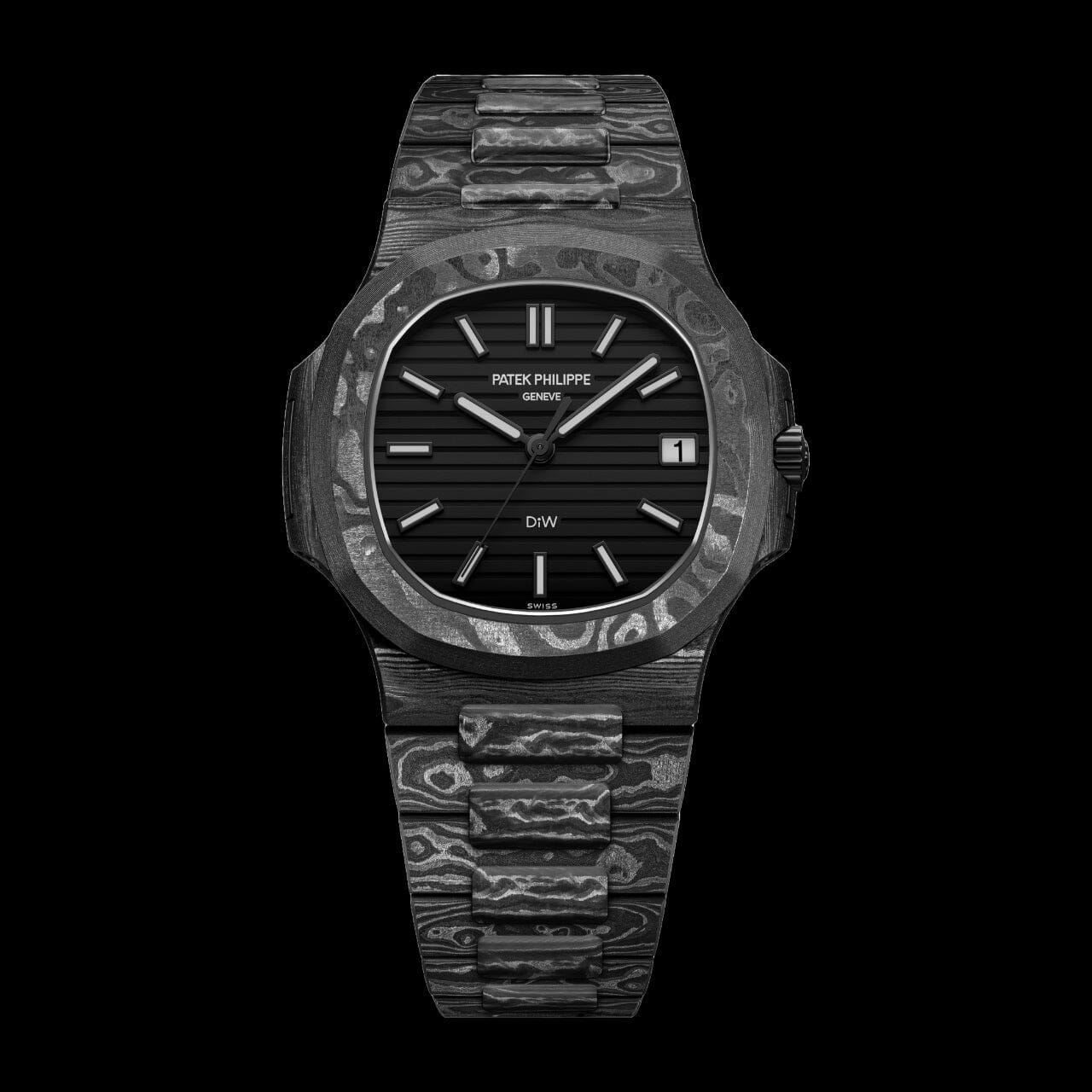 ALL CARBON BLACK Patek Philippe Nautilus DiW NTPT碳纤维 百达翡丽鹦鹉螺 | WORLDTIMER