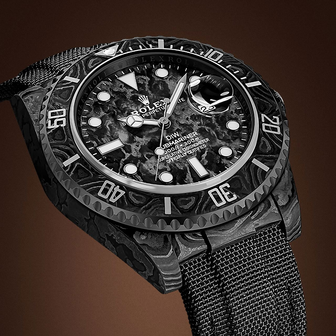 ALL CARBON BLACK Rolex DiW Submariner 劳力士DiW 黑水鬼 | WORLDTIMER