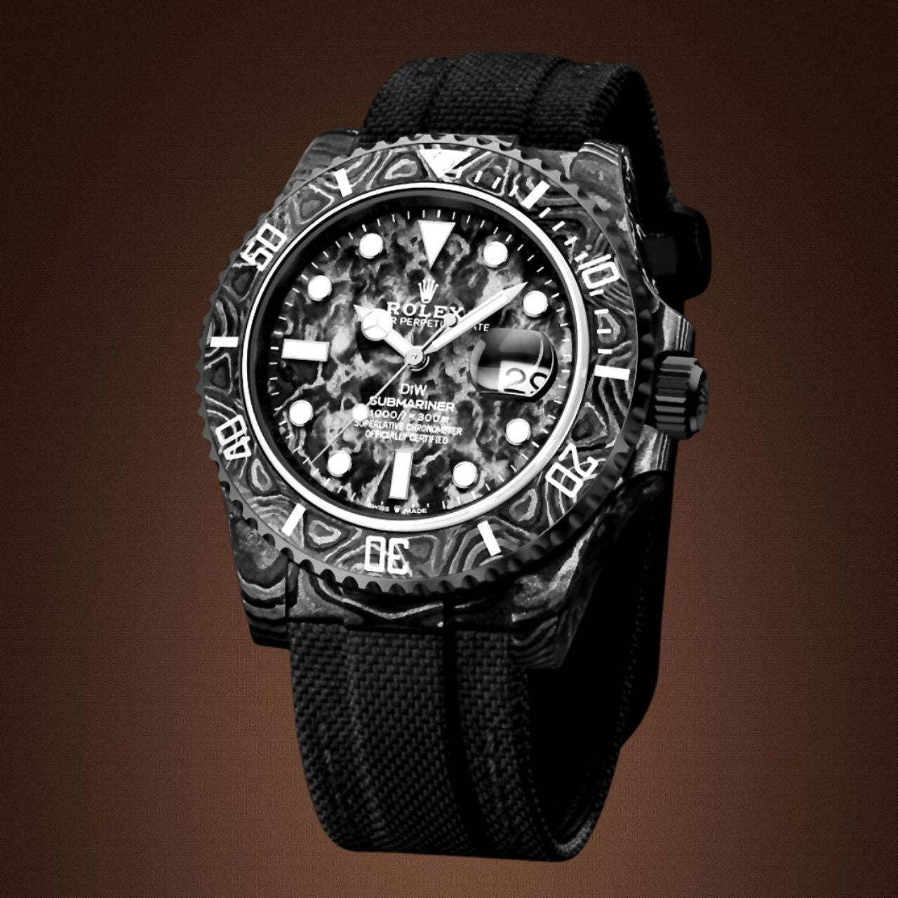 ALL CARBON BLACK Rolex DiW Submariner 劳力士DiW 黑水鬼 | WORLDTIMER