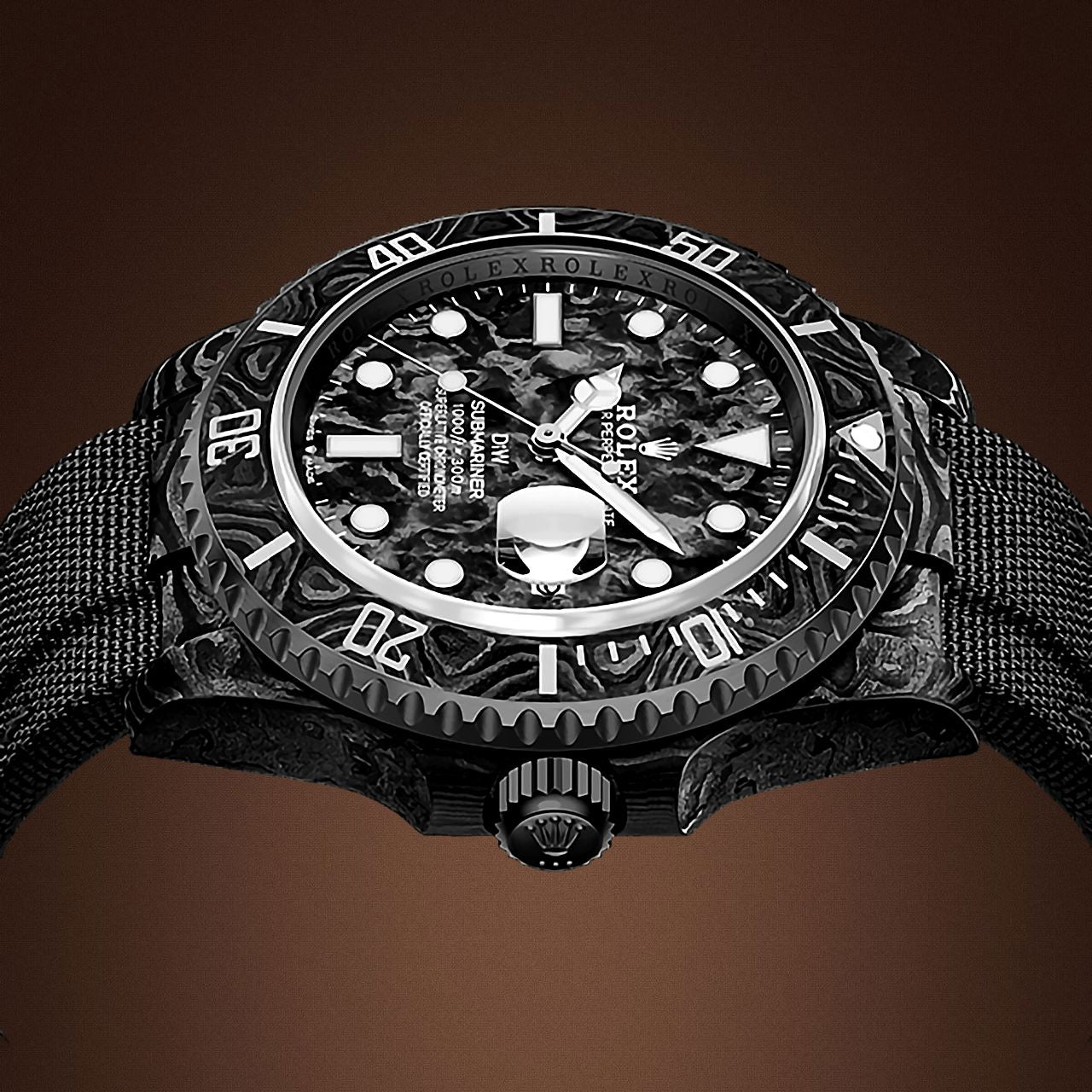 ALL CARBON BLACK Rolex DiW Submariner 劳力士DiW 黑水鬼 | WORLDTIMER