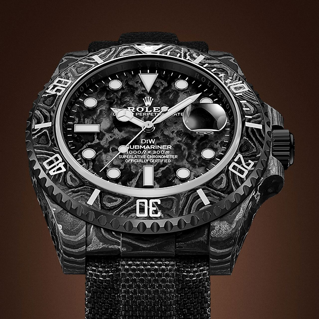 ALL CARBON BLACK Rolex DiW Submariner 劳力士DiW 黑水鬼 | WORLDTIMER