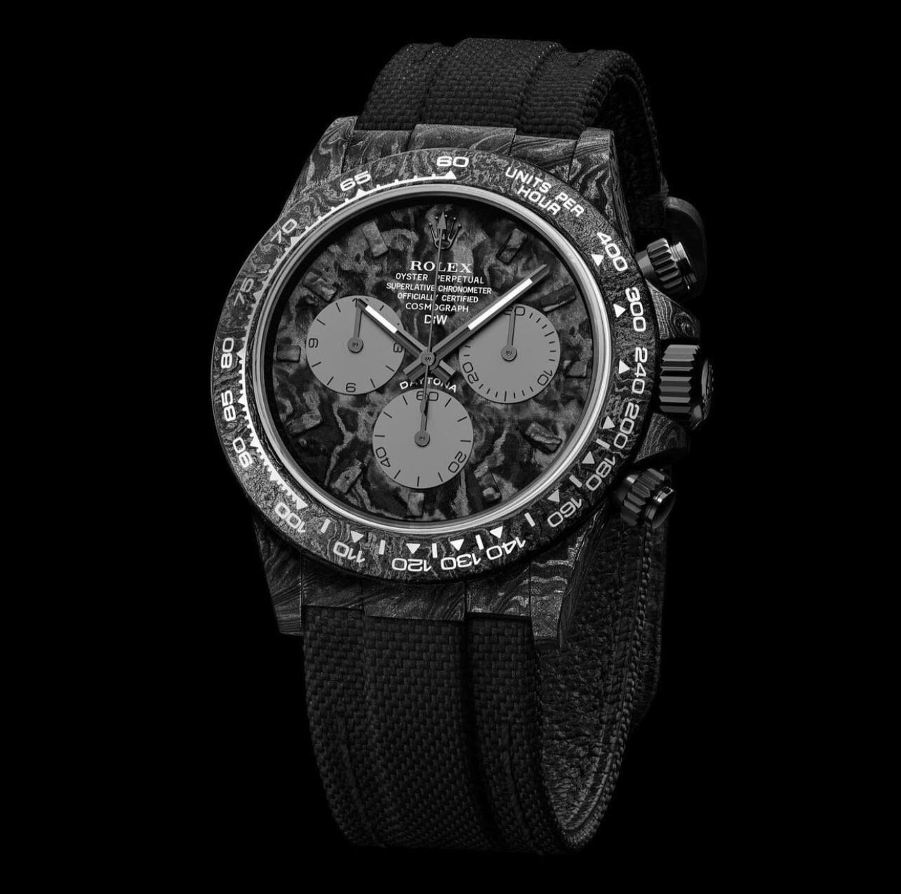 ALL CARBON GRAPHITE Rolex DiW Daytona 劳力士DiW 碳纤维迪通拿 | WORLDTIMER