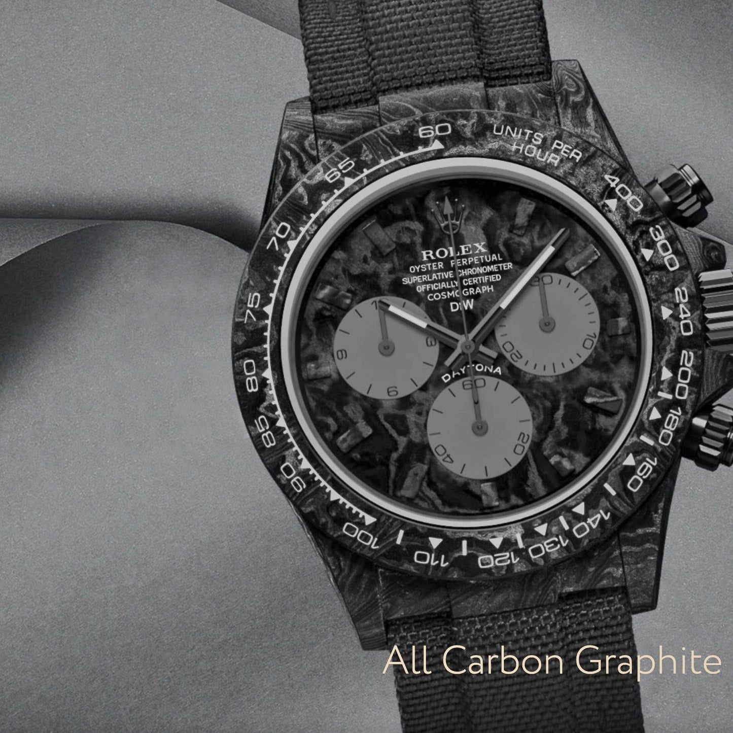 ALL CARBON GRAPHITE Rolex DiW Daytona 劳力士DiW 碳纤维迪通拿 | WORLDTIMER