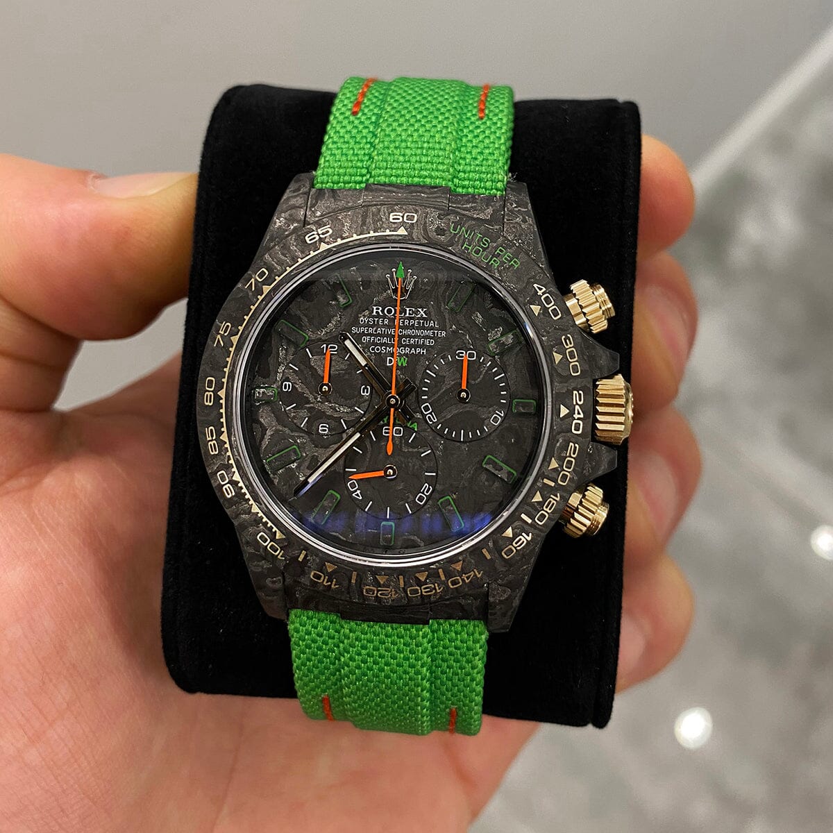 ALL CARBON LIME Rolex DiW Daytona 劳力士DiW 碳纤维迪通拿 | WORLDTIMER