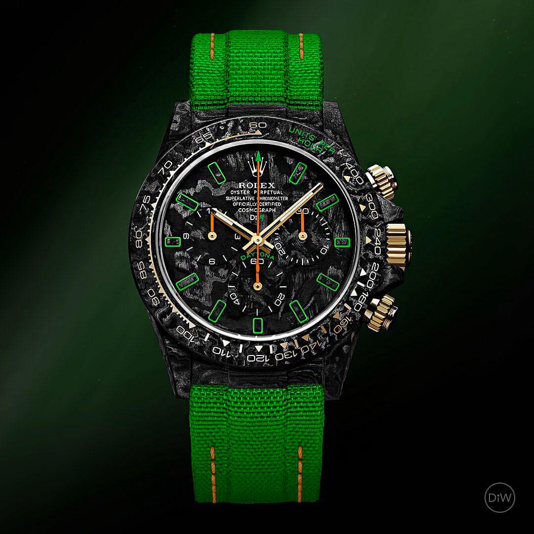 ALL CARBON LIME Rolex DiW Daytona 劳力士DiW 碳纤维迪通拿 | WORLDTIMER