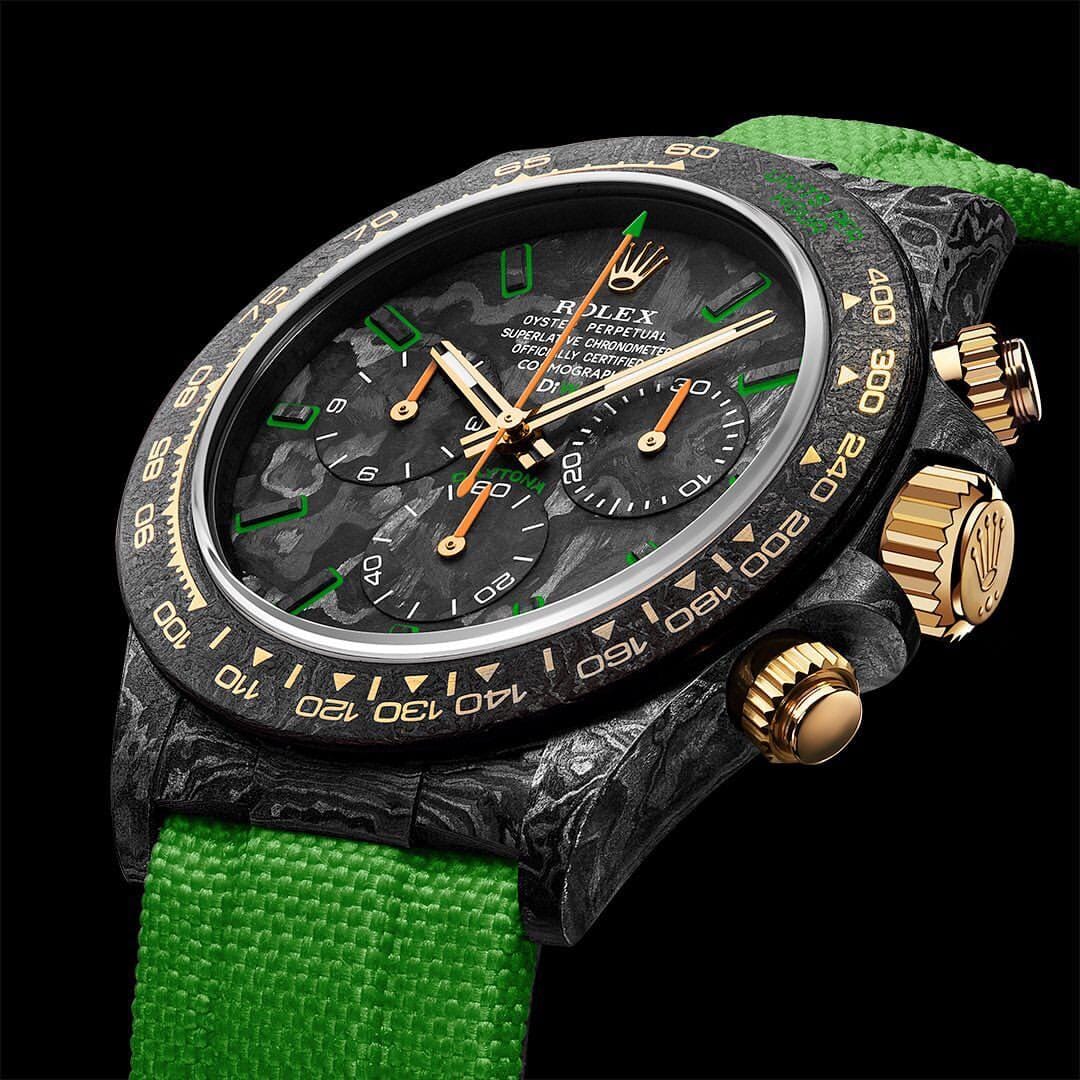 ALL CARBON LIME Rolex DiW Daytona 劳力士DiW 碳纤维迪通拿 | WORLDTIMER