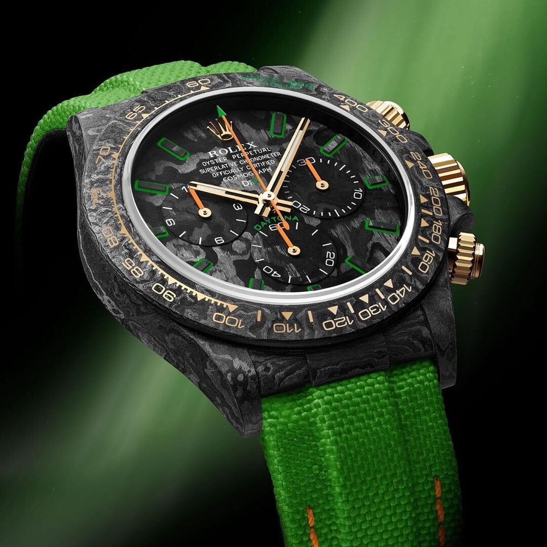 ALL CARBON LIME Rolex DiW Daytona 劳力士DiW 碳纤维迪通拿 | WORLDTIMER