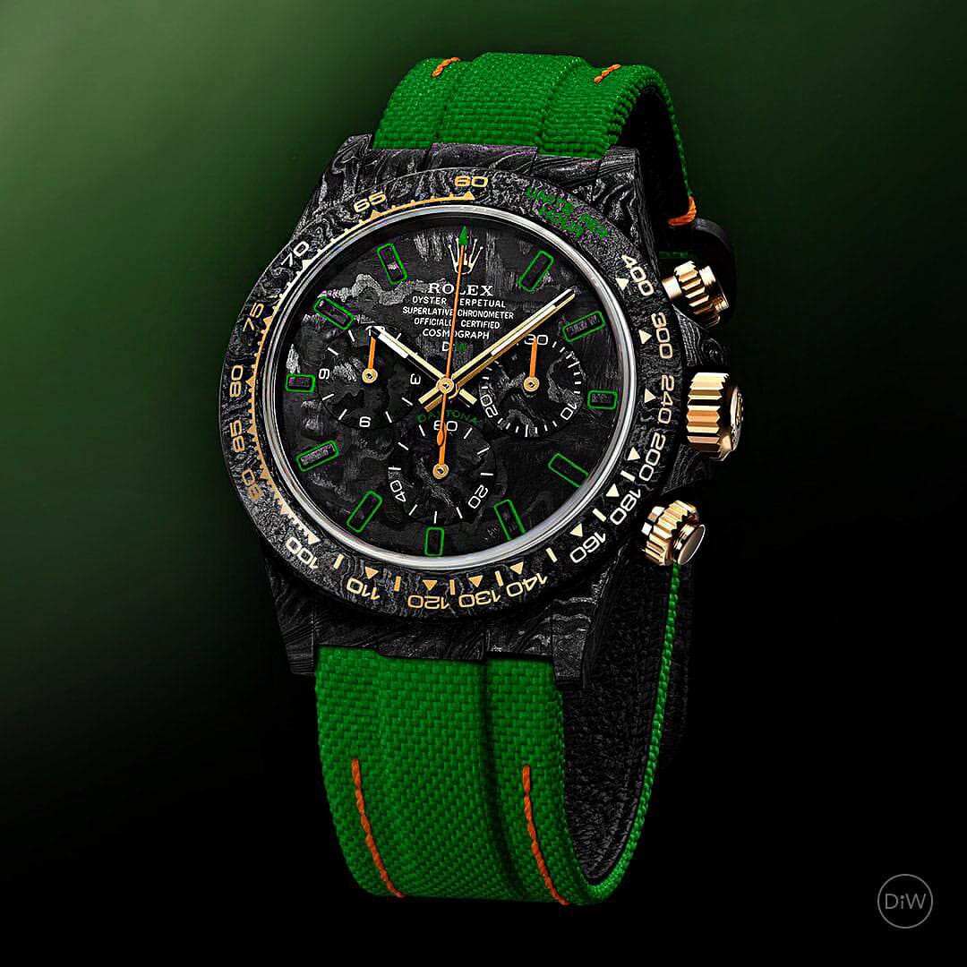 ALL CARBON LIME Rolex DiW Daytona 劳力士DiW 碳纤维迪通拿 | WORLDTIMER