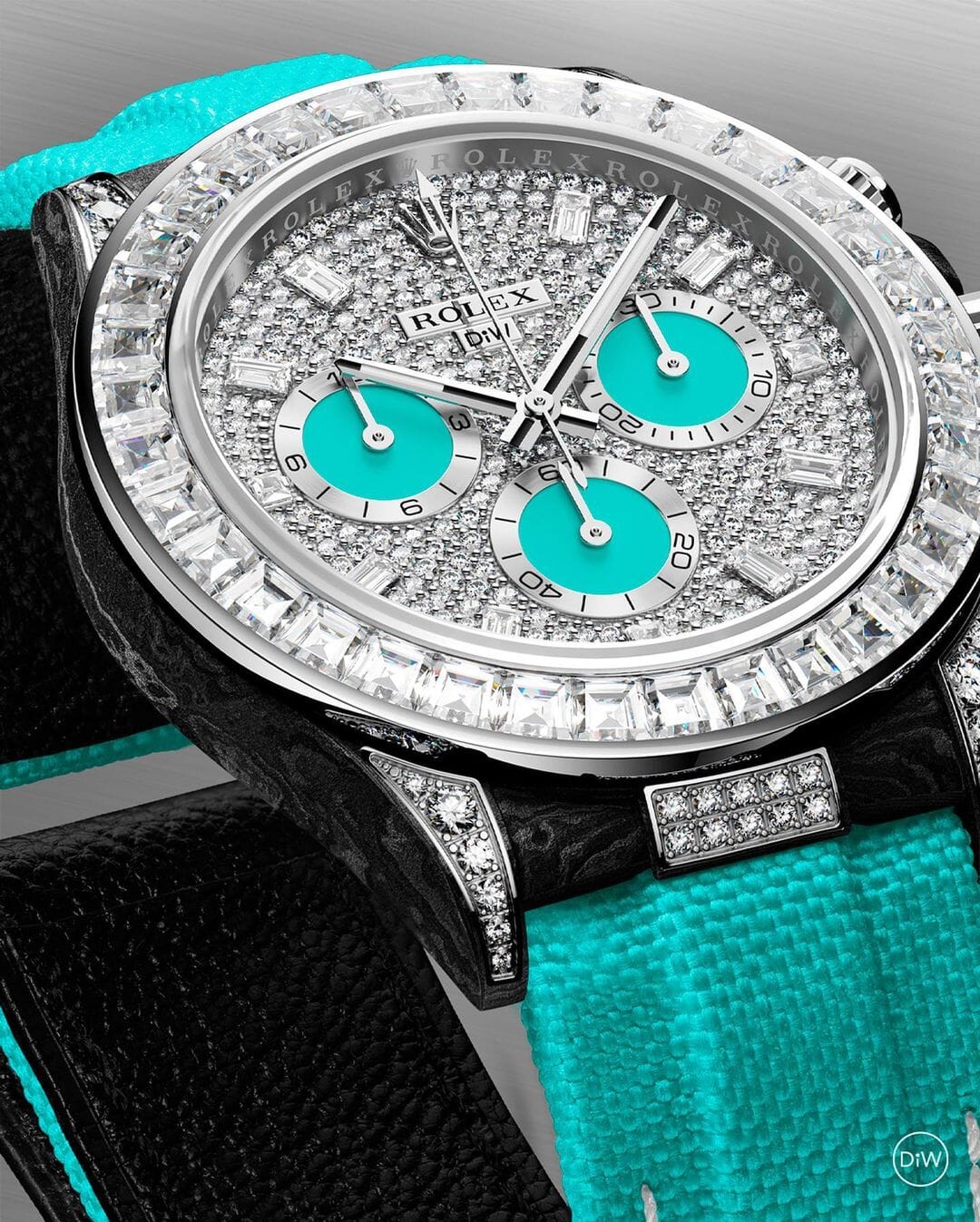 All Diamond Rolex DiW Daytona ARTISTIC-1 满天星劳力士 DiW迪通拿 | WORLDTIMER