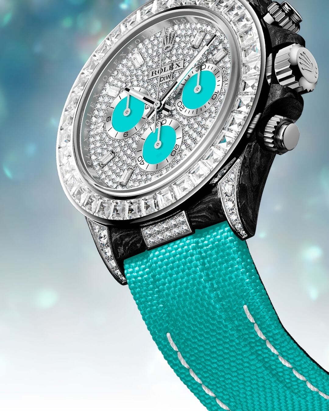 All Diamond Rolex DiW Daytona ARTISTIC-1 满天星劳力士 DiW迪通拿 | WORLDTIMER