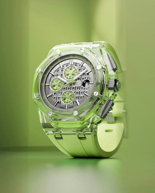 Royal Oak Offshore AET REMOULD SOGNEFJORD GREEN Sapphire Watch 爱彼皇家橡树离岸型 蓝宝石手表 | WORLDTIMER
