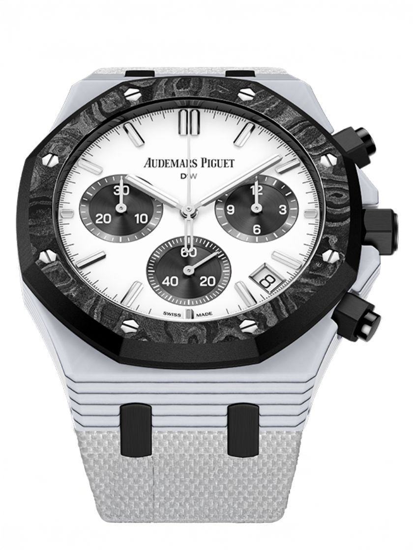Audemars Piguet CarboQuartz Royal Oak Chronograph "BLACK & WHITE" (Retail: €104 990)