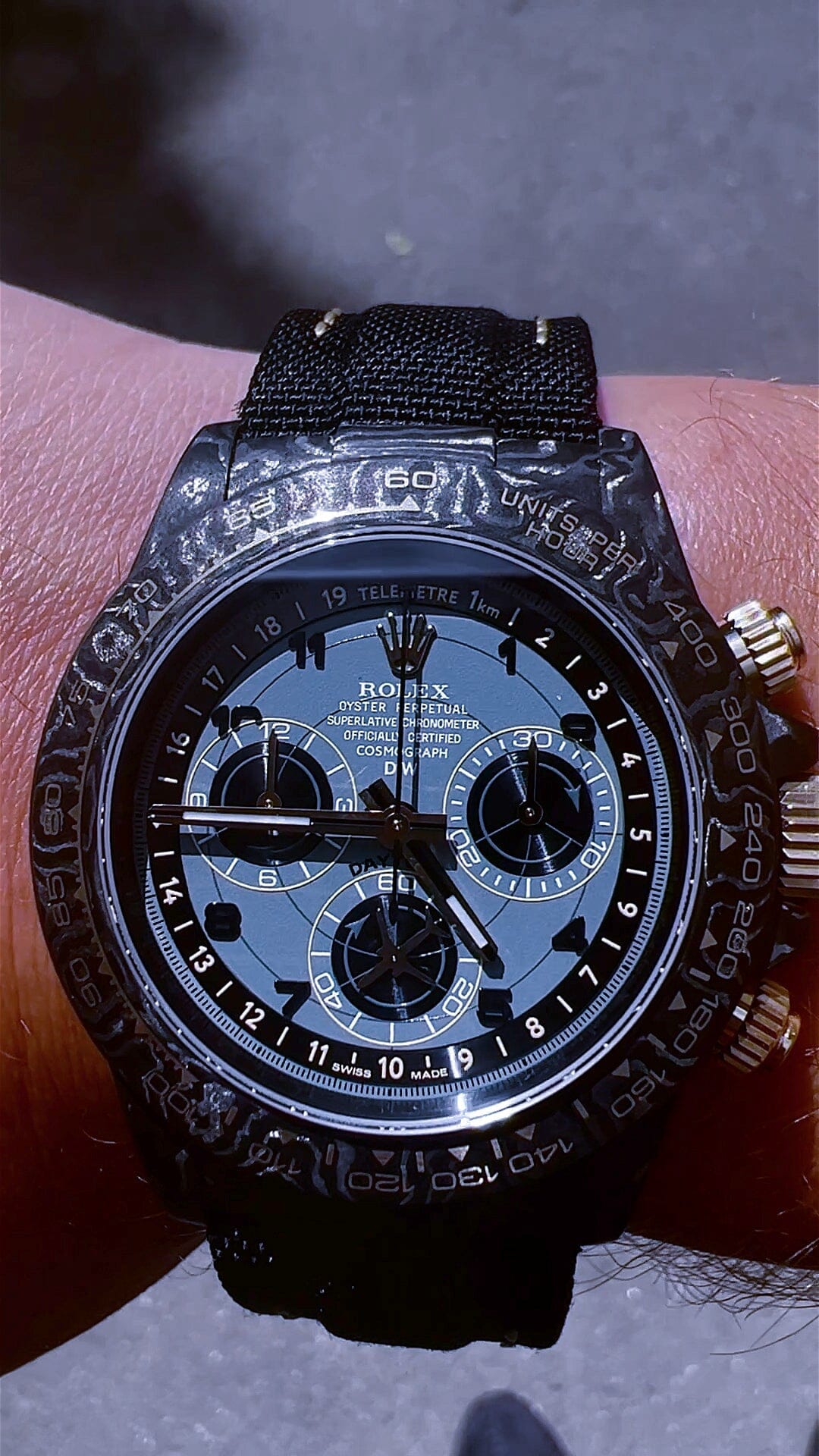 AVIA GREY Rolex DiW Daytona 劳力士DiW 碳纤维迪通拿 | WORLDTIMER