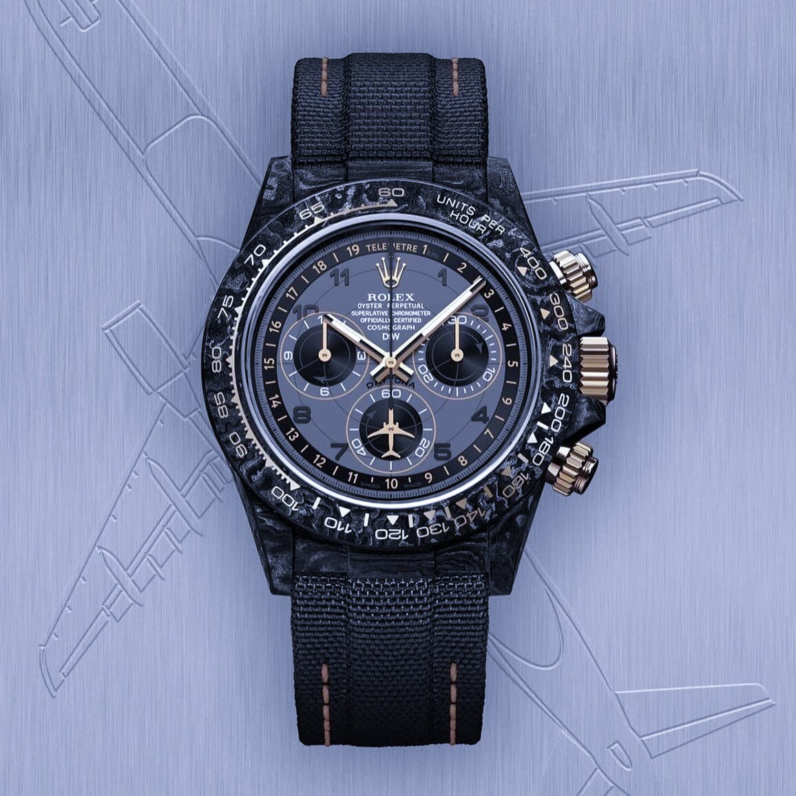 AVIA GREY Rolex DiW Daytona 劳力士DiW 碳纤维迪通拿 | WORLDTIMER