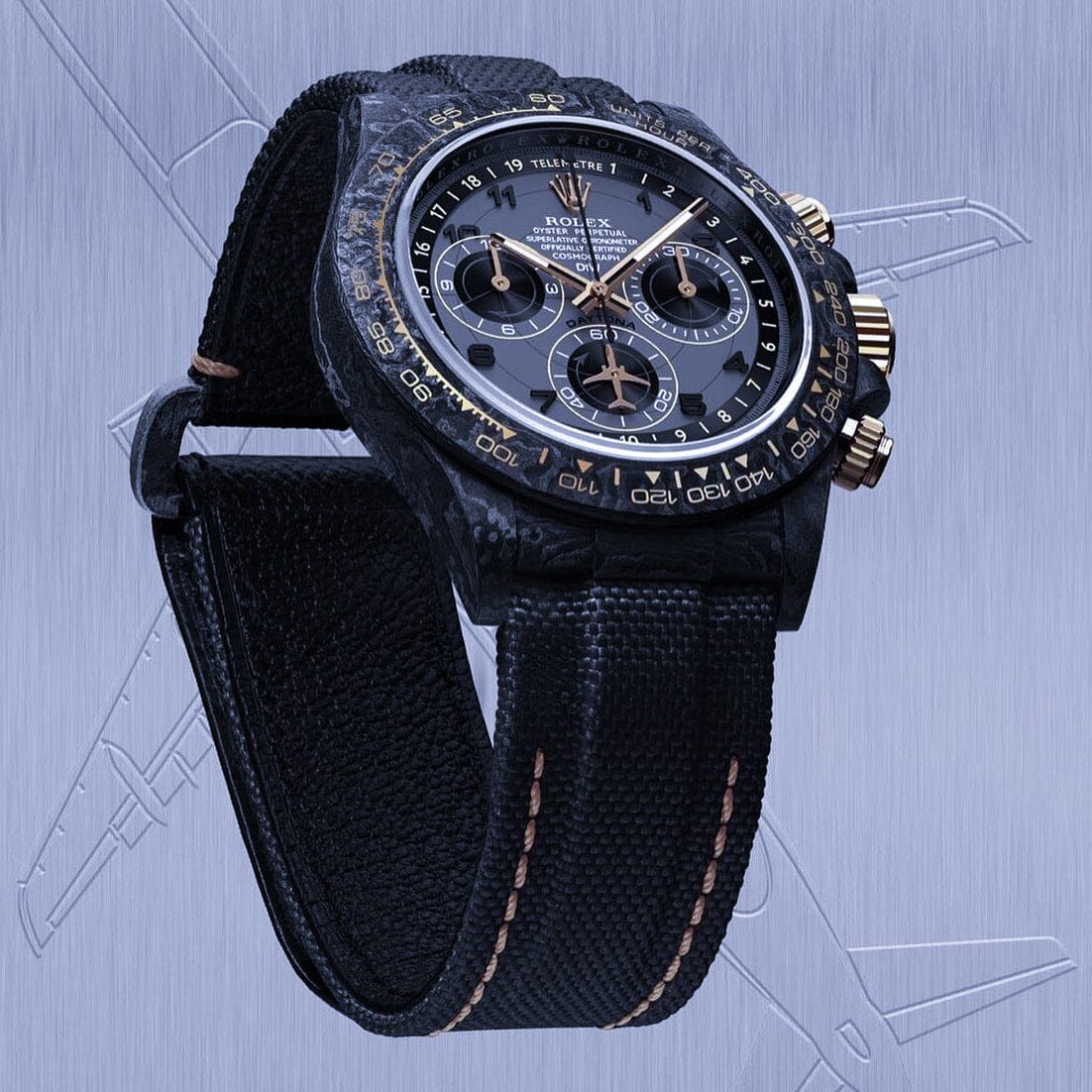 AVIA GREY Rolex DiW Daytona 劳力士DiW 碳纤维迪通拿 | WORLDTIMER