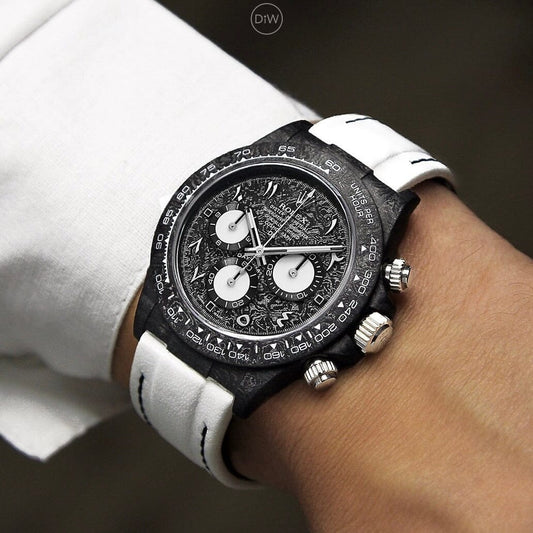 BLACK AND WHITE Rolex DiW Daytona 劳力士DiW 碳纤维迪通拿 | WORLDTIMER