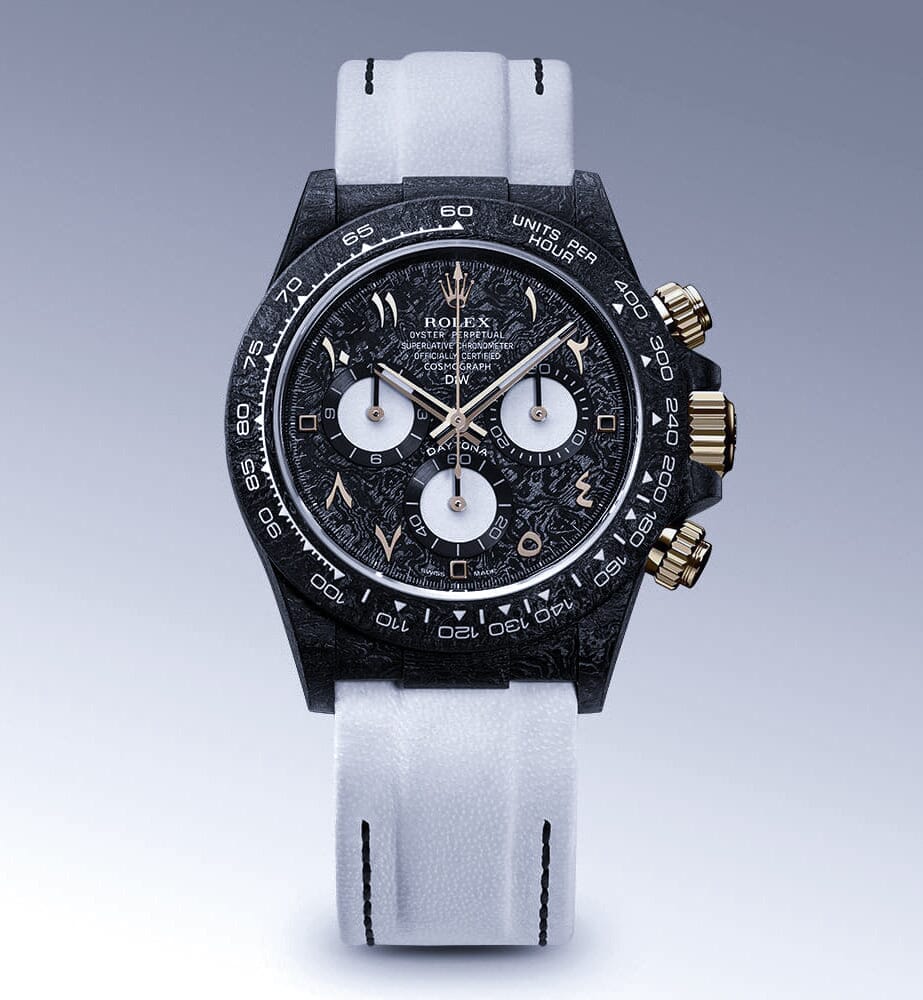 UNIQUE BLACK & WHITE Rolex DiW Daytona 独一无二 劳力士DiW 碳纤维迪通拿 | WORLDTIMER