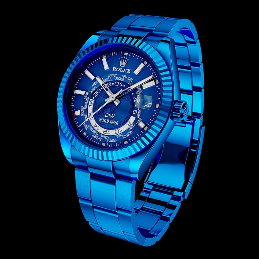 BLUE DLC Rolex DiW Sky Dweller 326934 劳力士DiW 纵航者型 | WORLDTIMER