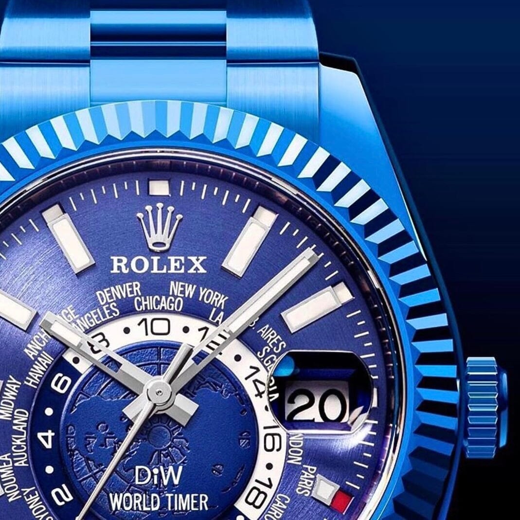 BLUE DLC Rolex DiW Sky Dweller 326934 劳力士DiW 纵航者型 | WORLDTIMER
