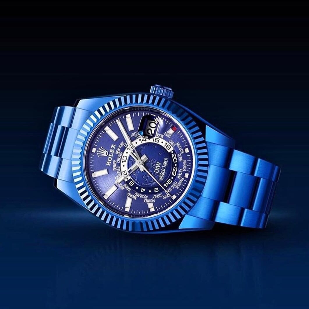BLUE DLC Rolex DiW Sky Dweller 326934 劳力士DiW 纵航者型 | WORLDTIMER