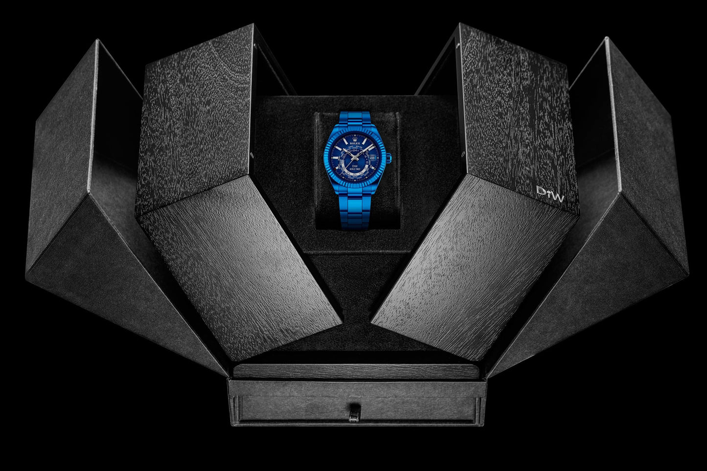 DiW Rolex Sky Dweller BLUE DLC 劳力士DiW 纵航者型 326934 | WORLDTIMER