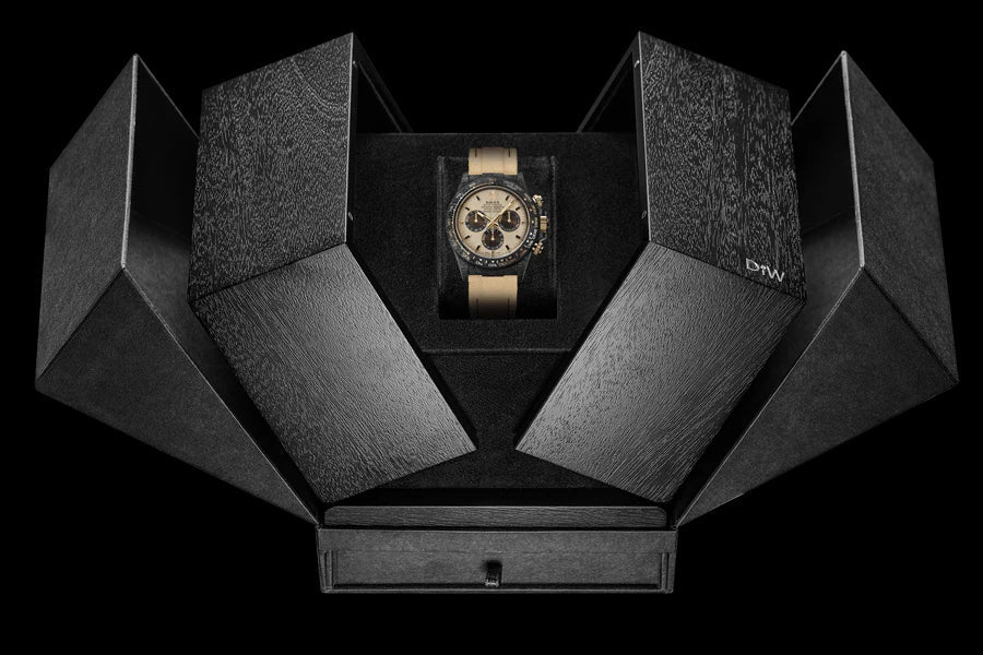 DESERT EAGLE CARBON Rolex Daytona — DiW’s 10‑Piece Ultra‑Exclusive Release 迪沃 劳力士迪通拿「沙漠之鹰」｜轻至不足 50g 的传奇 | WORLDTIMER