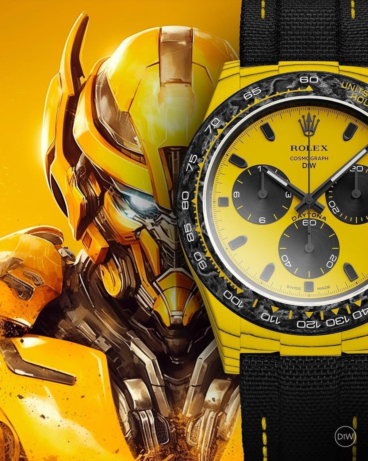 Rolex DiW Daytona BumbleBee CarboQuartz 大黄蜂劳力士 DiW迪通拿 | WORLDTIMER