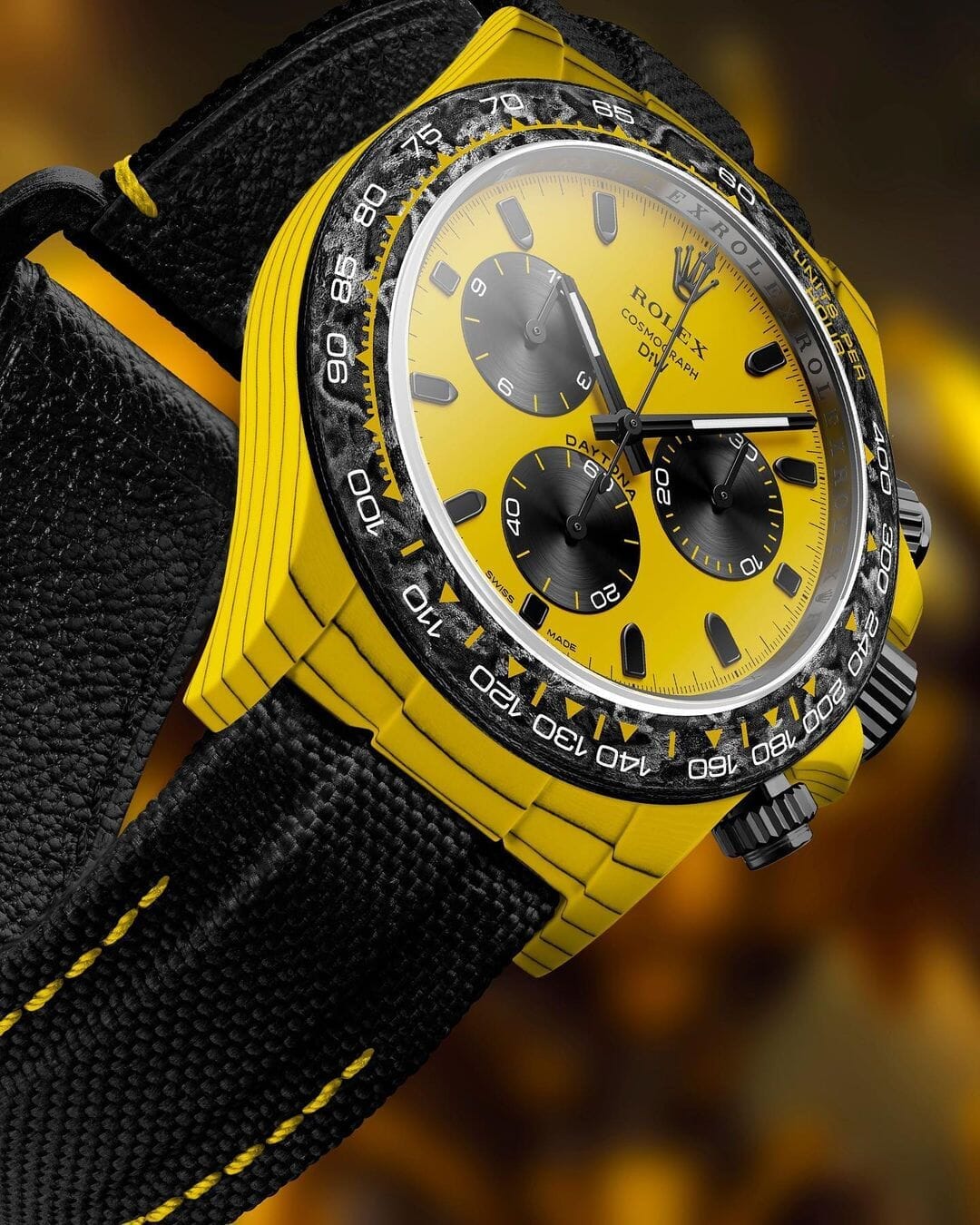 DiW Rolex Daytona BumbleBee CarboQuartz 大黄蜂 DiW劳力士 迪通拿 | WORLDTIMER
