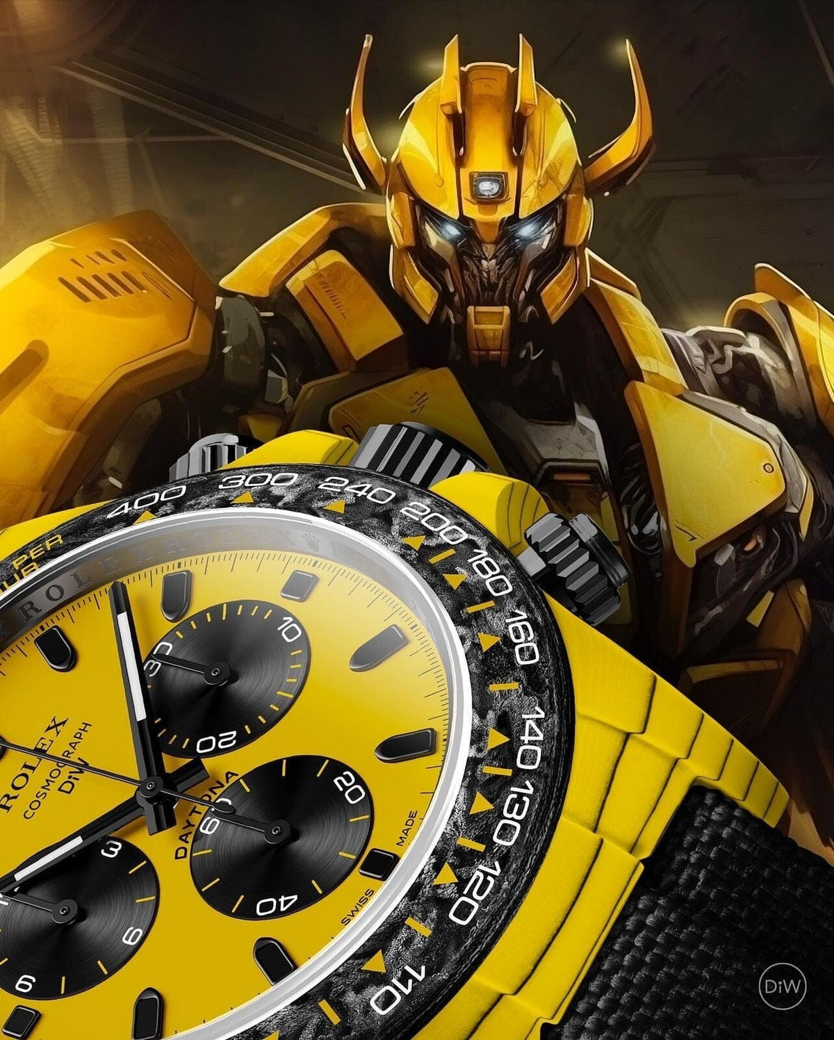 Rolex DiW Daytona BumbleBee CarboQuartz 大黄蜂劳力士 DiW迪通拿 | WORLDTIMER
