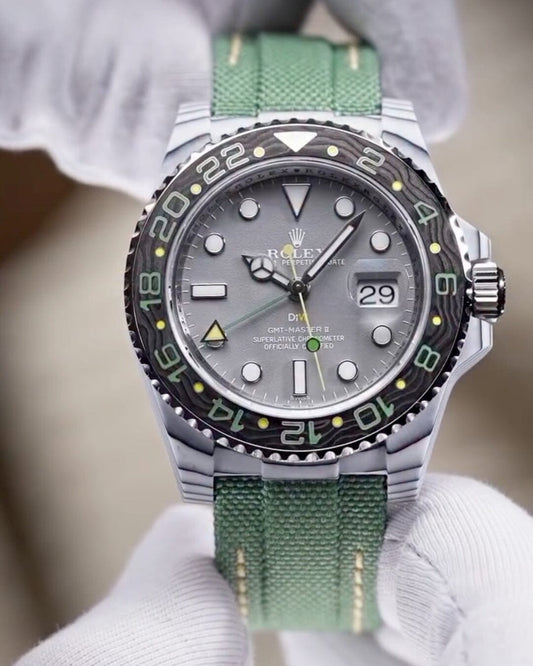 CarboQuartz DiW Rolex GMT Master VERDANT GRAY 劳力士格林尼治 | WORLDTIMER