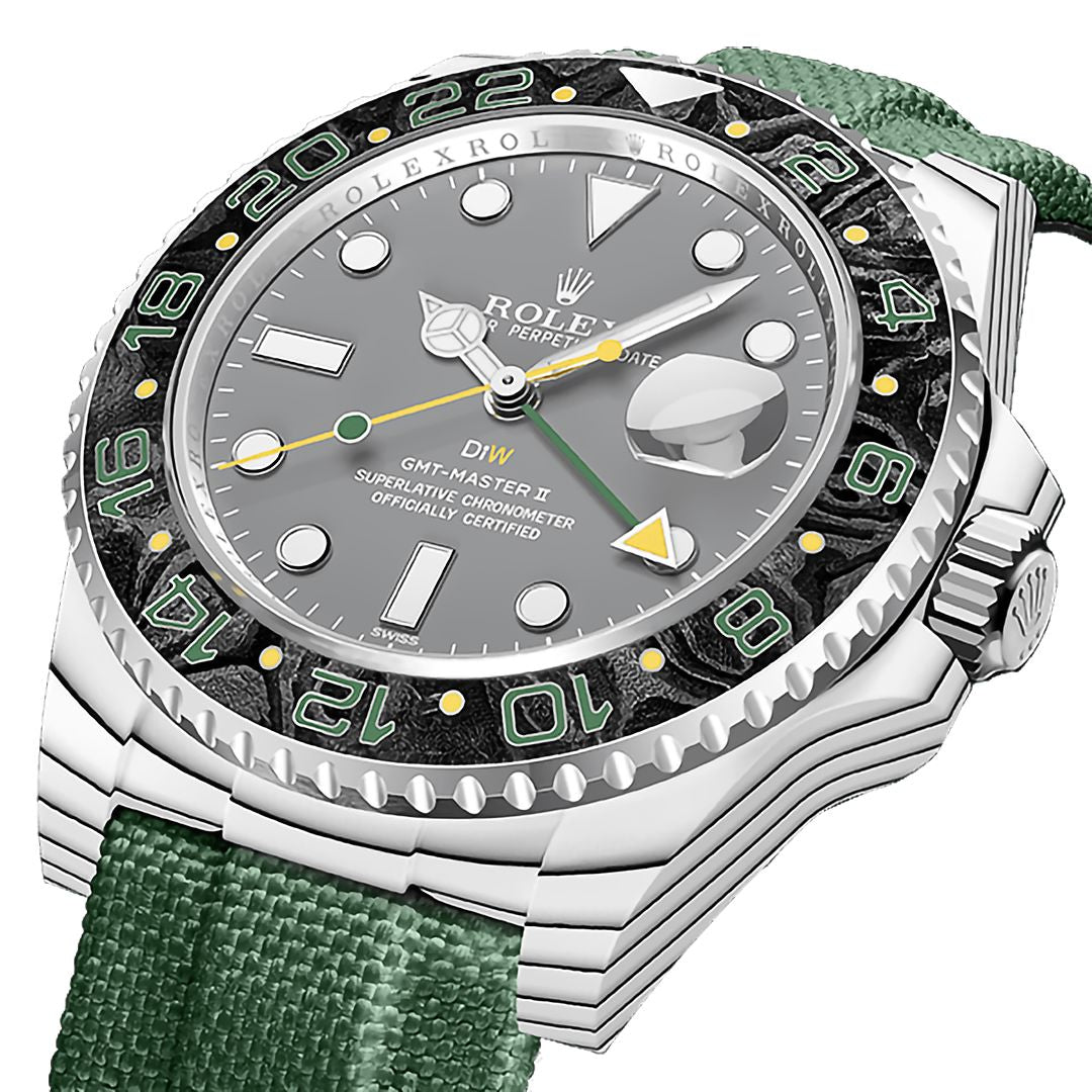 CarboQuartz DiW Rolex GMT Master VERDANT GRAY 勞力士 格林尼治型II | WORLDTIMER