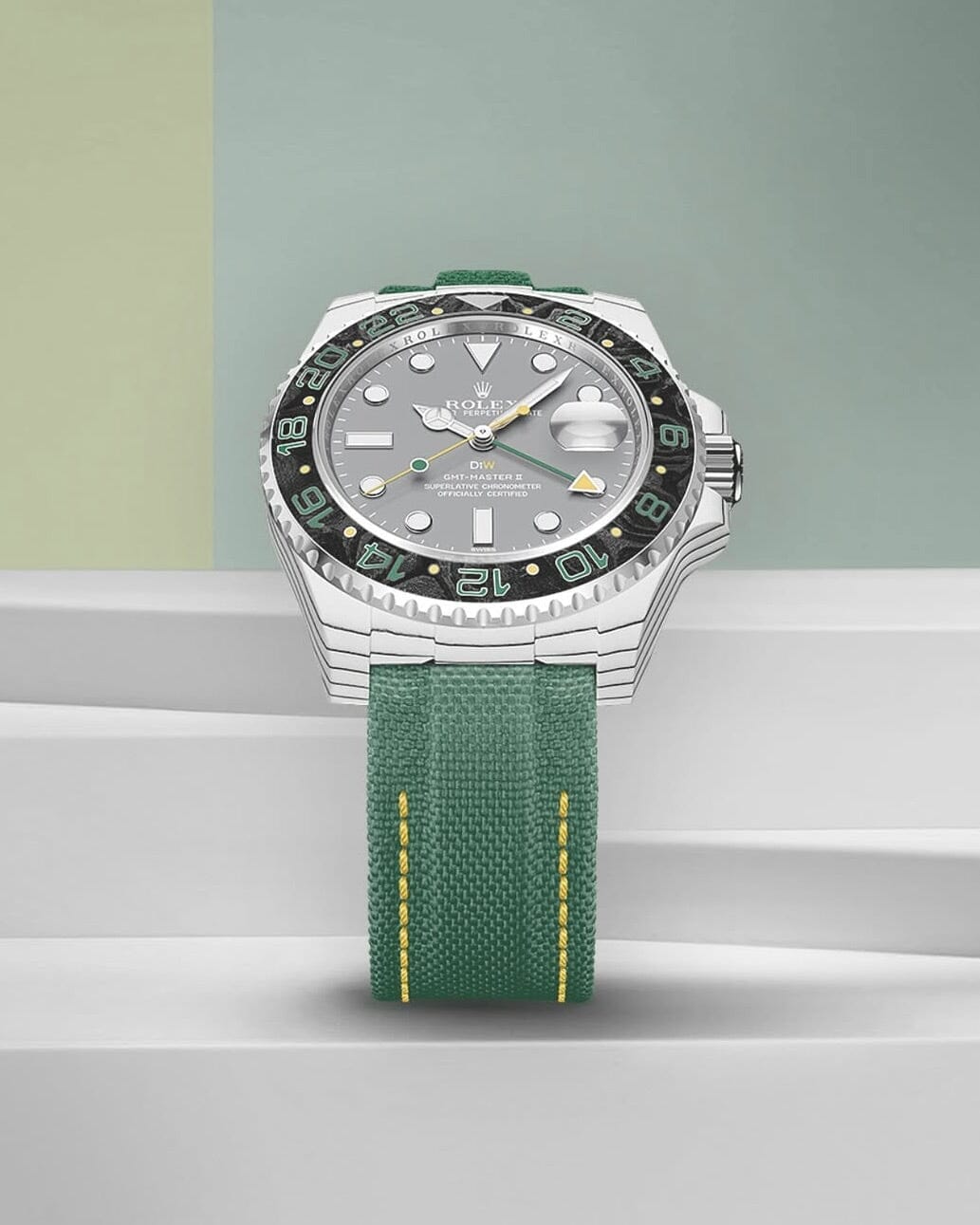 CarboQuartz DiW Rolex GMT Master VERDANT GRAY 勞力士 格林尼治型 | WORLDTIMER