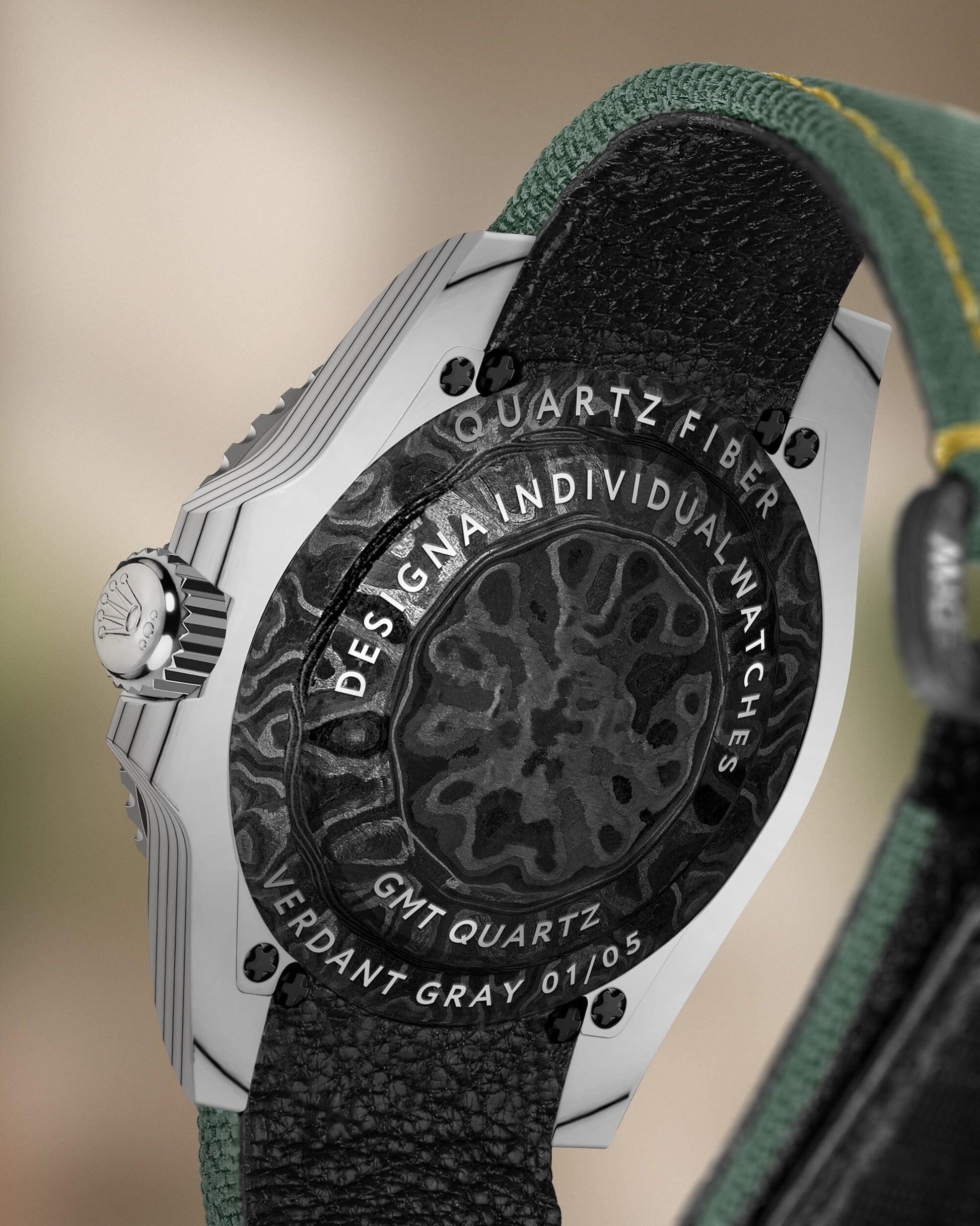 CarboQuartz DiW Rolex GMT Master VERDANT GRAY 劳力士格林尼治 | WORLDTIMER