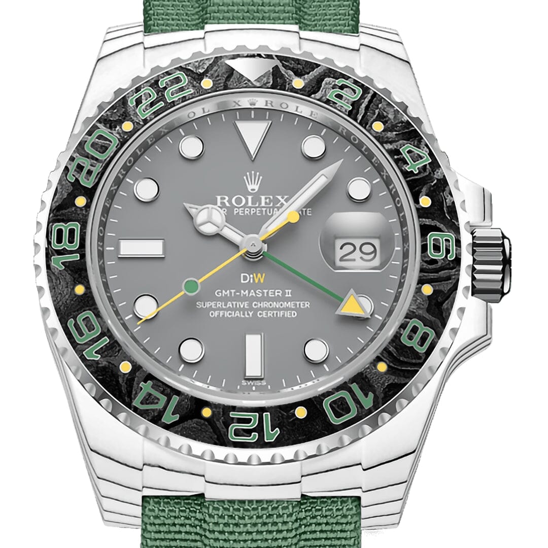 CarboQuartz Rolex DiW GMT Master II "VERDANT GRAY" 勞力士格林尼治型II | WORLDTIMER