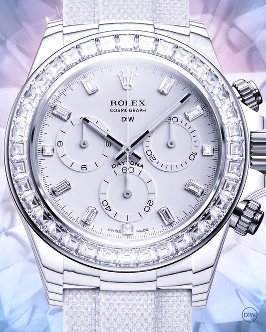White CarboQuartz DiW Rolex Rainbow Daytona CRYSTAL DiW劳力士 彩虹迪通拿 | WORLDTIMER